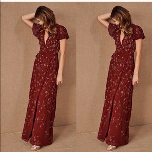 BHLDN Plymouth Wrap Dress RED NWT